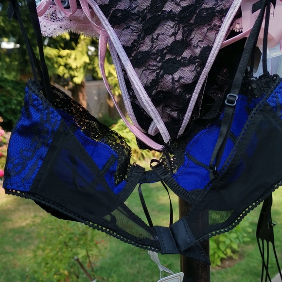 Rene Rofe Blue Lace Bra - Picture 7 of 16